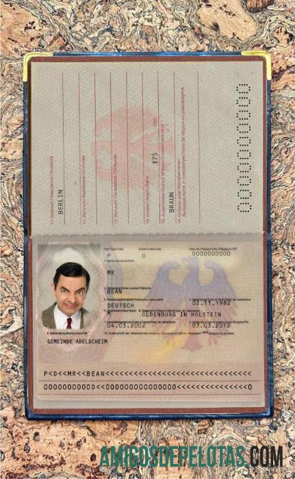 Passaporte da Alemanha (2005 2017) Visual fotográfico amostra